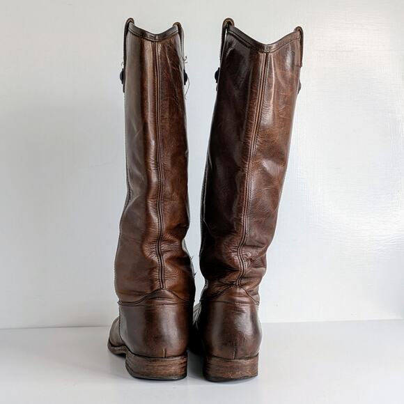 Frye Boots Melissa Button 77172 Womens 8.5 Brown Tall Knee High Leather Riding - Picture 6 of 16